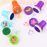 10pcs/Set Children Toy Stamps Cartoon Animals Fruits Kids Seal For Scrapbooking Stamper DIY Cartoon Stamper Toys - everythingyouuneedd