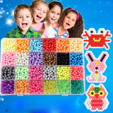 Children Beads Crafts for Kids 5200pcs DIY Beads Crystal Creative Material Kids Beads Water Spray Magic Puzzle Toys for Children - everythingyouuneedd