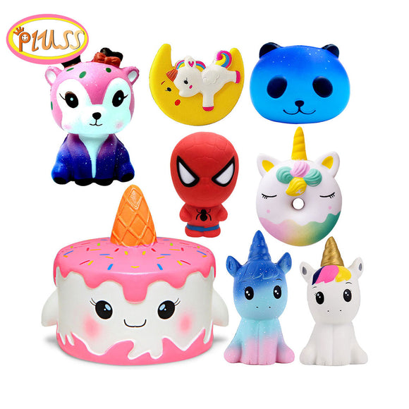 Cake Squishy super hero Spiderman Deer Squishies Toy Squeeze Squishi Toy Squishie Slow Rising Stress Relief toy Kids - everythingyouuneedd