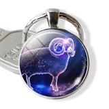 12 Constellations Keychain Constellation Key Rings Zodiac Sign Key Chain Pendant Jewelry Libra Aries Leo Fashion Birthday Gift - everythingyouuneedd