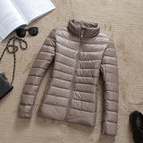 Down Parka Women Ultra-light Thin Down Jacket 2019 Autumn Winter Slim Short Hooded Warm White Duck Down Coat Women's Outerwear - everythingyouuneedd