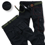 Mens Winter Pants Thick Warm Cargo Pants Casual Fleece Pockets Fur Trouser Plus Size 38 40 Fashion Loose Baggy Joger Worker Male - everythingyouuneedd