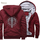 Odin Vikings Hoodie Men Viking Berserker Stylish Jacket 2018 Winter Brand Warm Fleece Hip Hop Hooded Sweatshirt Coat Homme 5XL - everythingyouuneedd