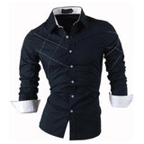 jeansian Spring Autumn Features Shirts Men Casual Jeans Shirt New Arrival Long Sleeve Casual Slim Fit Male Shirts Z034 - everythingyouuneedd