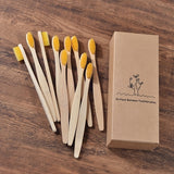 New design mixed color bamboo toothbrush Eco Friendly wooden Tooth Brush Soft bristle Tip Charcoal adults oral care toothbrush - everythingyouuneedd