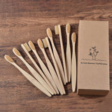 New design mixed color bamboo toothbrush Eco Friendly wooden Tooth Brush Soft bristle Tip Charcoal adults oral care toothbrush - everythingyouuneedd