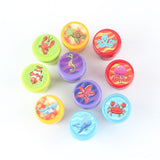 10pcs/Set Children Toy Stamps Cartoon Animals Fruits Kids Seal For Scrapbooking Stamper DIY Cartoon Stamper Toys - everythingyouuneedd