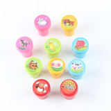 10pcs/Set Children Toy Stamps Cartoon Animals Fruits Kids Seal For Scrapbooking Stamper DIY Cartoon Stamper Toys - everythingyouuneedd