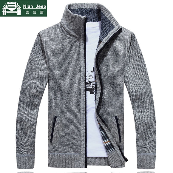 Neue Strickjacke Pullover Männer Herbst Winter SweaterCoats Männlichen Dicken Faux Pelz Wolle Herren Pullover Jacken Casual Strickwaren Größe M-3XL - everythingyouuneedd