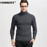 COODRONY Winter Dicke Warme Kaschmir Pullover Männer Rollkragen Herren Pullover Slim Fit Pullover Männer Klassische Wolle Strickwaren Pull Homme - everythingyouuneedd