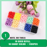 Children Beads Crafts for Kids 5200pcs DIY Beads Crystal Creative Material Kids Beads Water Spray Magic Puzzle Toys for Children - everythingyouuneedd