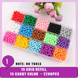 Children Beads Crafts for Kids 5200pcs DIY Beads Crystal Creative Material Kids Beads Water Spray Magic Puzzle Toys for Children - everythingyouuneedd