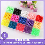 Children Beads Crafts for Kids 5200pcs DIY Beads Crystal Creative Material Kids Beads Water Spray Magic Puzzle Toys for Children - everythingyouuneedd